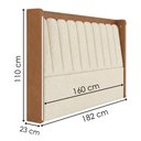 Ver imagem 3 de Cabeceira Queen 160 cm Lumina LED com Frame Boucle Tca 310 Corino Tcs 727 Peer