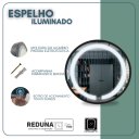 Ver imagem 6 de Espelho Iluminado Básico com Led - 60cm - Cores - Preto