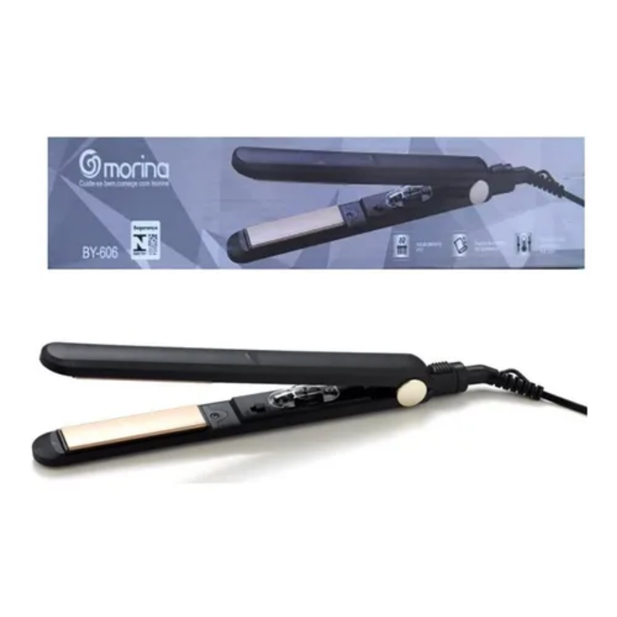 Prancha Chapinha de Cabelo Ceramica 230C Bivolt 110v/220v Morina - 2