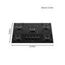 Ver imagem 2 de Cooktop Essencial Itatiaia 5 Bocas Preto Mesa de Vidro Temperado Acendimento Automático Itatiaia