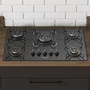 Ver imagem 5 de Cooktop Essencial Itatiaia 5 Bocas Preto Mesa de Vidro Temperado Acendimento Automático Itatiaia