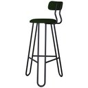 Ver imagem 6 de Kit 04 Banqueta Alta Bar Cozinha Sala de Jantar Áris C01 Preto Linho Verde Musgo - Lyam Decor