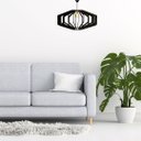 Ver imagem 2 de Luminária Teto tipo Pendente TRAPEZIO MDF Completa -:Preta