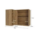 Ver imagem 3 de Armário Aéreo Cozinha Modulado Botanic Canto Reto M636 com 1 Porta 98cm Nogueira - Kappesberg