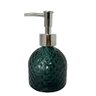 Porta sabonete líquido de vidro verde com trabalhado - 1