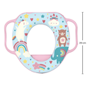 Ver imagem 2 de Assento Infantil Redutor Rosa com Alça para Vaso de Bebê