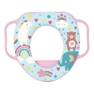 Assento Infantil Redutor Rosa com Alça para Vaso de Bebê