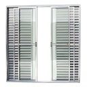 Ver imagem 1 de Porta Balcão Alumínio 6F.210 x 240 V.Liso Anod.Brilhante Brimak