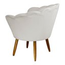 Ver imagem 5 de Conjunto Namoradeira Pétala de Flor + 2 Poltronas Pés Palito Suede Bege