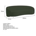 Ver imagem 3 de Kit Sofá 3 Lugares 200cm e 2 Poltronas Orgânica Luxo Recepção Amore Linho Verde - Amarena Móveis