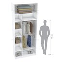 Ver imagem 5 de MÓDULO CLOSET COLMEIA CABIDEIRO DUPLO + NICHOS M526.B MUNDI MOVEIS