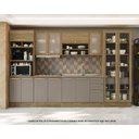 Ver imagem 1 de Armário de Cozinha Modulada Completa Reta 7 Peças 3,50m 224 Botanic Kappesberg - Nogueira/fendi