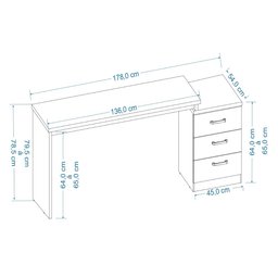 Mesa Gamer Escrivaninha para Computador Drx 5000 para Quarto - Preto / Vermelho - 7