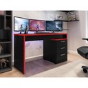 Ver imagem 5 de Mesa Gamer Escrivaninha para Computador Drx 5000 para Quarto - Preto / Vermelho