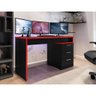 Mesa Gamer Escrivaninha para Computador Drx 5000 para Quarto - Preto / Vermelho - 5