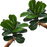 12 Folhagens Verdes de Planta Decorativa em Árvore Artificial Ideal para Mesa, Escritório e Salas - 3