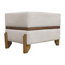 Ver imagem 4 de Puff Recamier Kodama para Cama de Solteiro 50cm Bouclé Pé Castanho - Bege Bouclé
