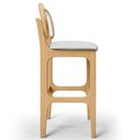Ver imagem 2 de Kit 04 Banquetas Altas para Cozinha Bancada Sala Tela Betta Fixa L02 Linho Cinza - Lyam