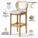 Ver mais imagens de Kit 04 Banquetas Altas para Cozinha Bancada Sala Tela Betta Fixa L02 Linho Cinza - Lyam