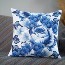 Ver imagem 5 de Kit com 4 Capas para Almofadas Decorativas Borboletas Azuis