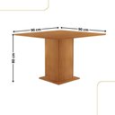 Ver imagem 4 de Mesa de Jantar Loren 90cm Mdf 4 Cad Copper Moderna Mobilia Veludo Marrom/naturalle Laminado