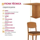 Ver imagem 6 de Mesa de Jantar Loren 90cm Mdf 4 Cad Copper Moderna Mobilia Veludo Marrom/naturalle Laminado