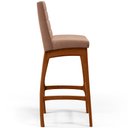 Ver imagem 6 de Kit 03 Banquetas Altas Para Cozinha Sala de Jantar Fixa Mila B04 Linho Rosê - Lyam Decor