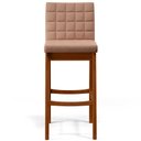 Ver imagem 5 de Kit 03 Banquetas Altas Para Cozinha Sala de Jantar Fixa Mila B04 Linho Rosê - Lyam Decor