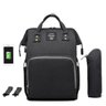 Bolsa/Mochila Maternidade Lequeen Original Com USB e Impermeável - unico - Preto - 1