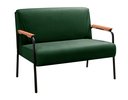 Ver imagem 1 de Namoradeira Decorativa Jade Braços Fixo - Veludo Verde Musgo