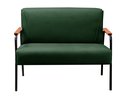Ver imagem 2 de Namoradeira Decorativa Jade Braços Fixo - Veludo Verde Musgo