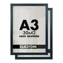 Ver imagem 1 de Kit 2 Molduras A3 Foto 30x42 Diplomas Certificados Qualidade Premium Acetato Quadros Decoração Arte