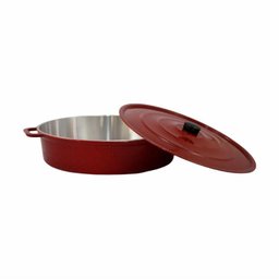 Paejeira de Aluminio Fundido 34cm - Vermelha Pigmentada - 3
