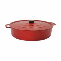 Paejeira de Aluminio Fundido 34cm - Vermelha Pigmentada - 1