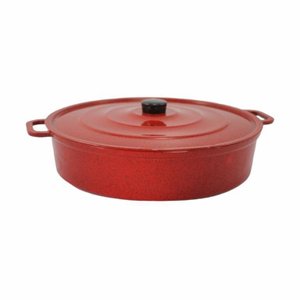 Paejeira de Aluminio Fundido 34cm - Vermelha Pigmentada
