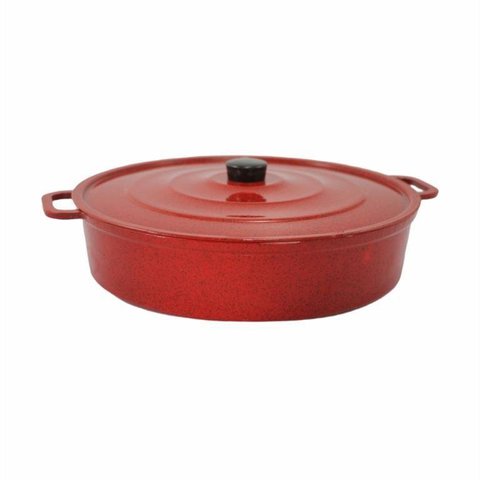 Paejeira de Aluminio Fundido 34cm - Vermelha Pigmentada