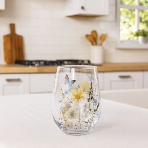 Copo de Vidro Butterfly 530ml - Florarte