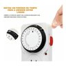 Timer Temporizador Analógico Mecânico Tomada Bivolt 110v 220v Programável 24 Horas Intervalos de 15 - 7