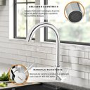 Ver imagem 4 de Torneira Gourmet Misturador Monocomando Quente e Frio, Mesa, Bancada Fc-117