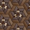 Ver imagem 1 de Papel de Parede Geométrico Estofado Marrom - 3,30x0,50m