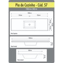 Ver imagem 2 de Tampo Para Pia De Cozinha Rorato 1,50X0,50 Granitada