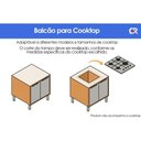 Ver imagem 5 de Balcão Cozinha p/ Cooktop c/ Tampo Esplêndida c/ 2 Portas 80cm Cinamomo/Off White - MGM