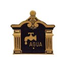 Ver imagem 1 de Visor Leitura Agua Vila Rica Ouro Alumínio Fundido 19x19cm Metal Mig 222mtm