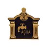 Visor Leitura Agua Vila Rica Ouro Alumínio Fundido 19x19cm Metal Mig 222mtm - 1