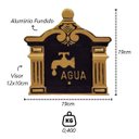 Ver imagem 2 de Visor Leitura Agua Vila Rica Ouro Alumínio Fundido 19x19cm Metal Mig 222mtm