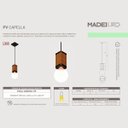 Ver imagem 4 de Kit 3 Pendente Vertical Madeira Capella Cabo Pp Madeiled
