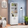 Kit Livreiro 2 Portas Pequenas Livreiro 5 Prateleiras Office Branco - 7