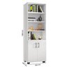 Kit Livreiro 2 Portas Pequenas Livreiro 5 Prateleiras Office Branco - 6