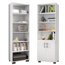 Ver imagem 1 de Kit Livreiro 2 Portas Pequenas Livreiro 5 Prateleiras Office Branco