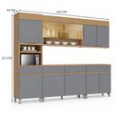 Ver imagem 5 de Cozinha Realeza Premium 5 Peças com Paneleiro 2 Portas e Nicho para Micro-Ondas Titânio - Nesher
